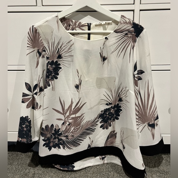 Cleo Floral Black & White Blouse - Picture 1 of 4